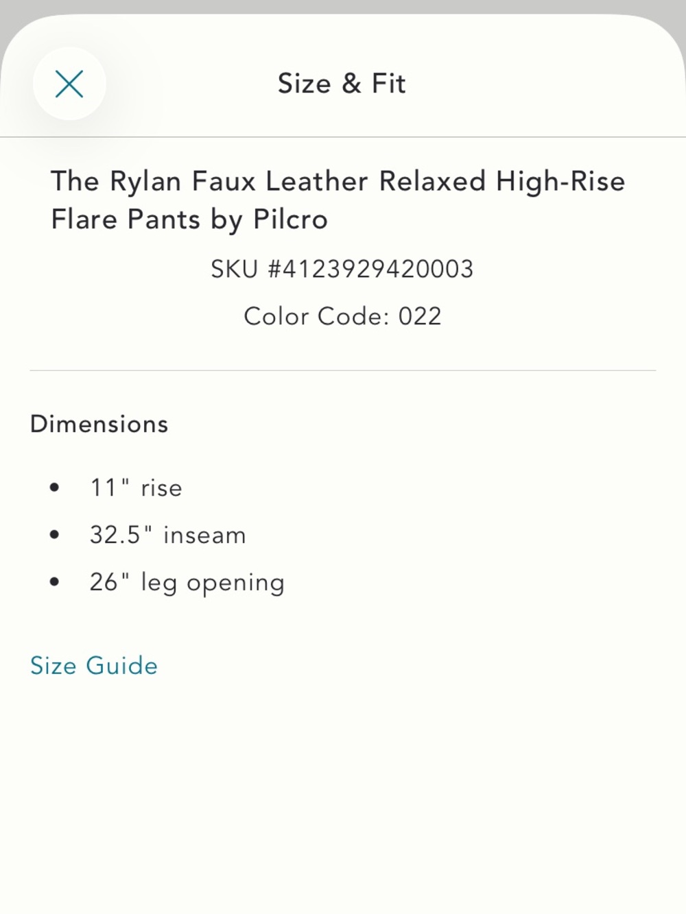 The Ryan Relaxed High rise Pilcro Brown Faux Leather Flare Pants - Picture 10 of 10